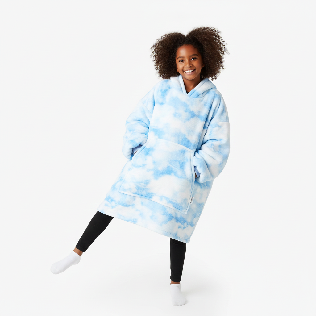 Blue Tie-Dye Allsleepers™ Kids Original Cloud Hoodie