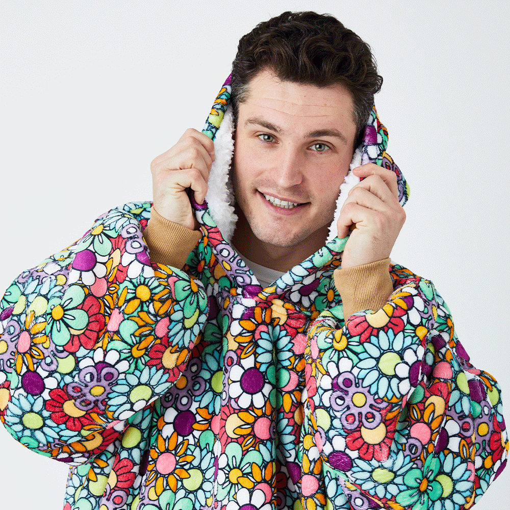 Flower Power Allsleepers™ Original Cloud Blanket Hoodie – Deltora