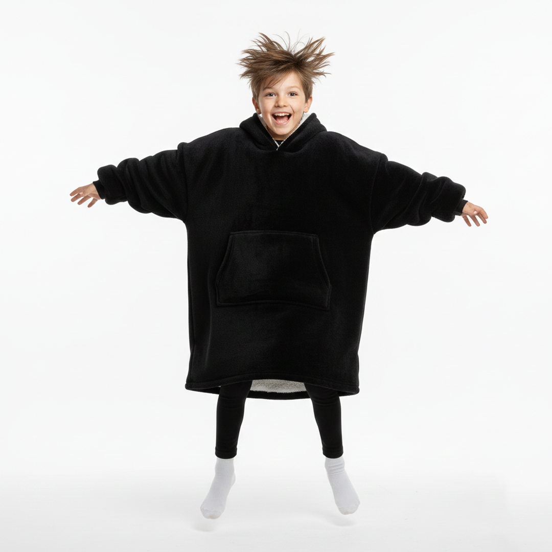 Black Allsleepers Original Kids Cloud Hoodie