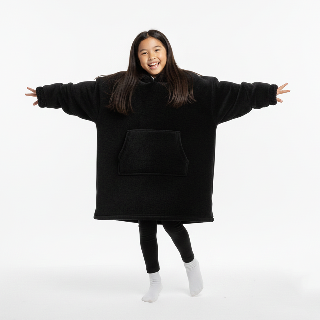 Black Allsleepers Original Kids Cloud Hoodie