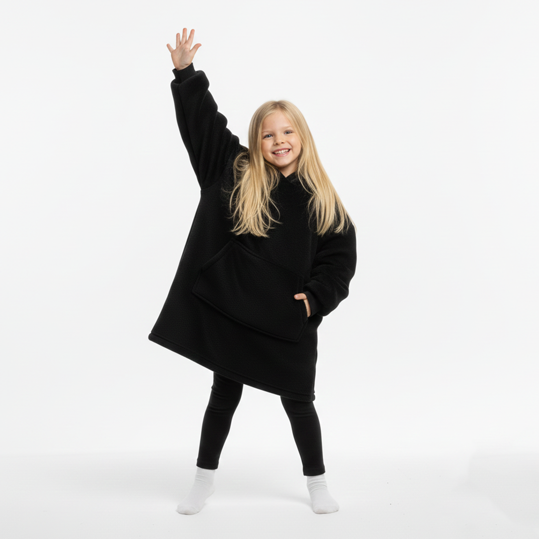 Black Allsleepers Original Kids Cloud Hoodie