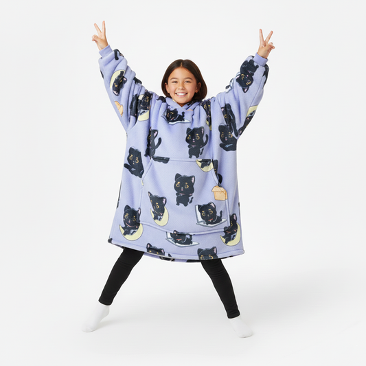 Black Cat Allsleepers Original Kids Cloud Hoodie