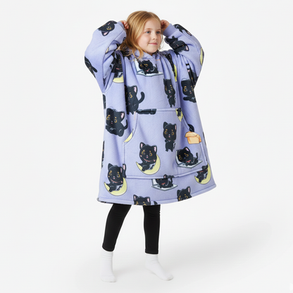 Black Cat Allsleepers Original Kids Cloud Hoodie