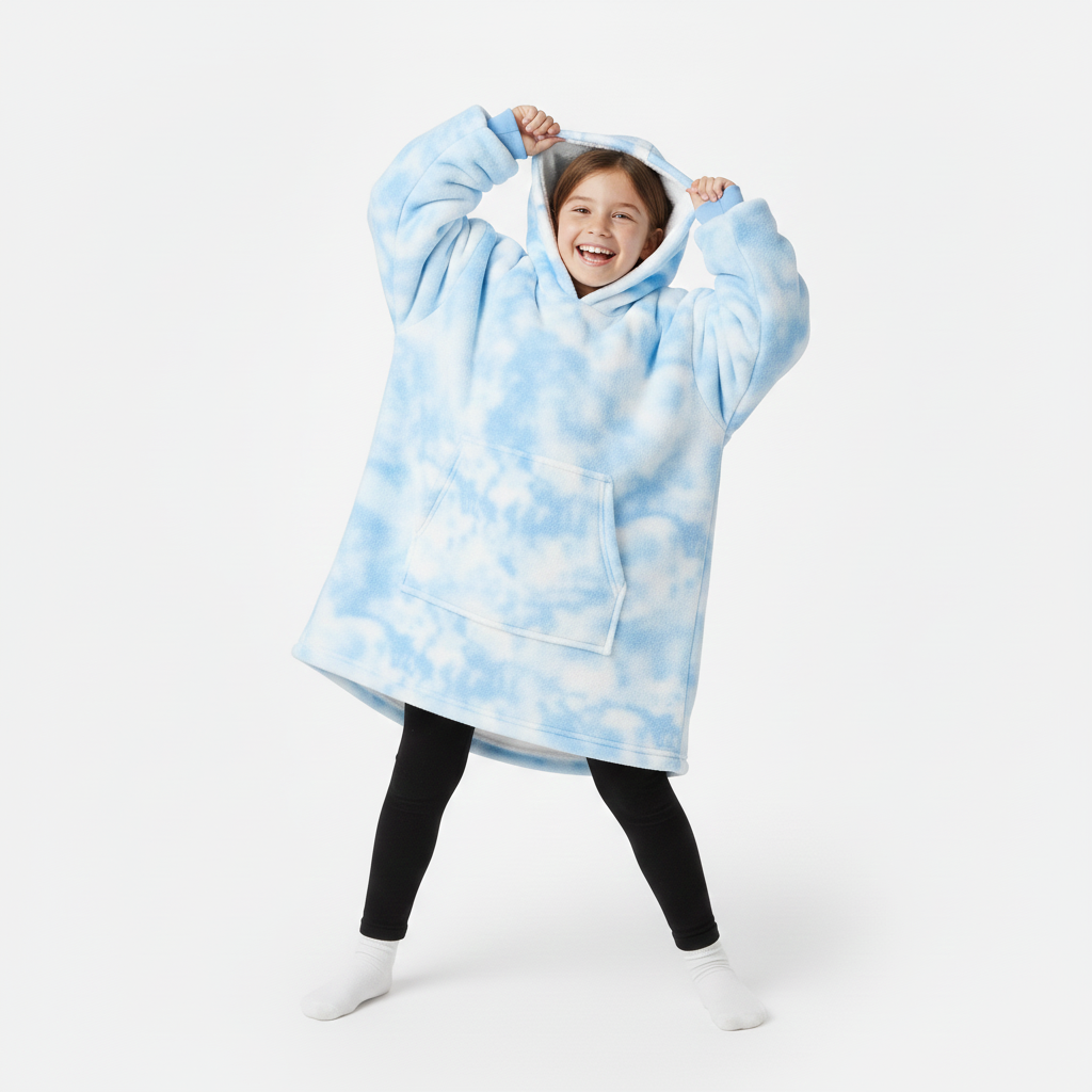 Blue Tie-Dye Allsleepers™ Kids Original Cloud Hoodie
