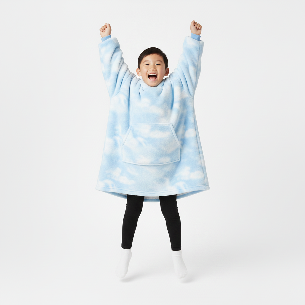 Blue Tie-Dye Allsleepers™ Kids Original Cloud Hoodie