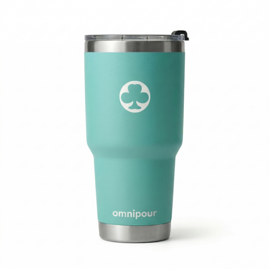 OmniPour™ 30 oz Tumbler with Spill-Resistant Lid - Turquoise Breeze